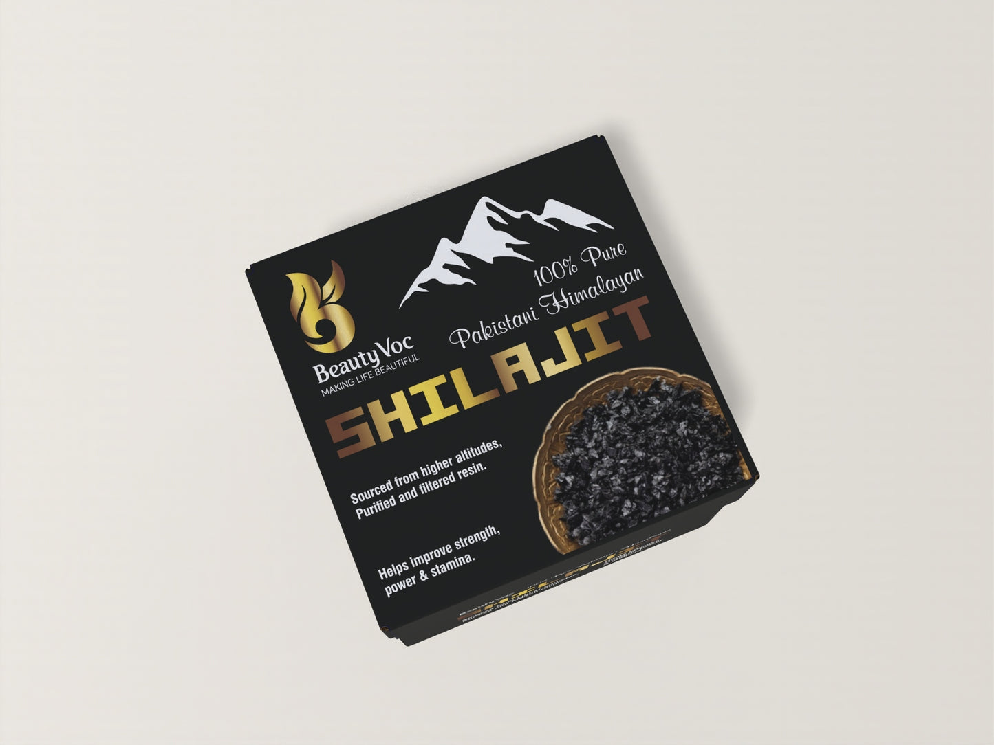 Beautyvoc Shilajit 30g β Pure Himalayan Resin with 73% Fulvic Acid | Boost Energy | Stamina & Wellness