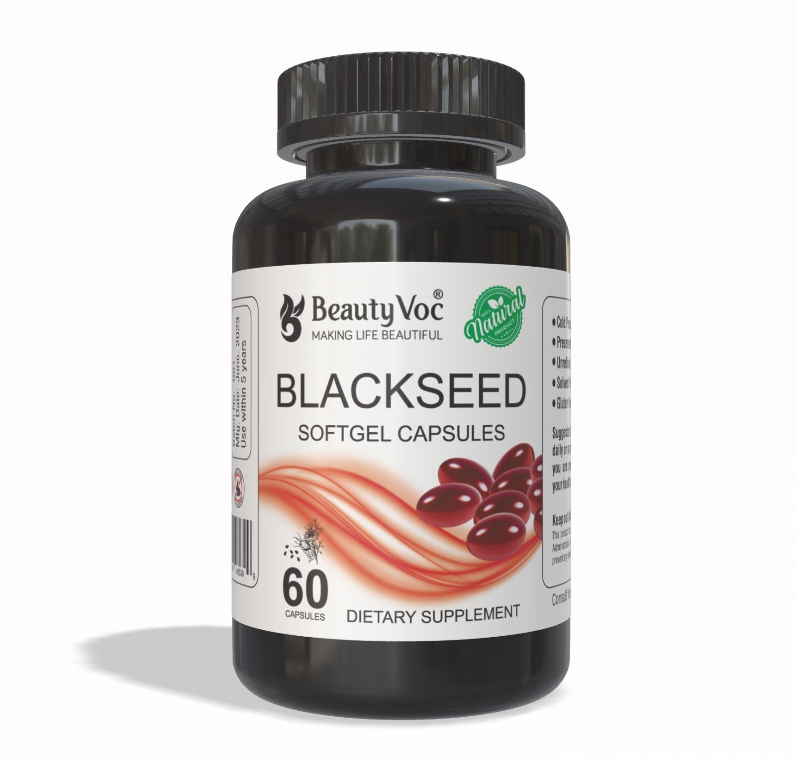 Black Seed Softgel Capsules | For Immunity, Joint, Heart & Digestive Support | Supplements for Men & Women