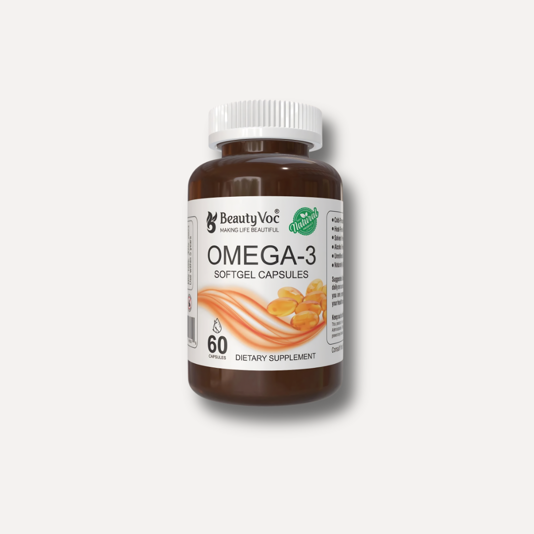 Omega-3 Softgel Capsules | For Heart, Brain, Joint & Immune Support | Supplement for Men & Women