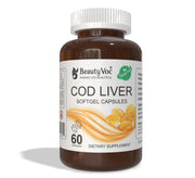 COD Liver Softgel Fish Oil Capsules | Bone, Heart & Vision Support | High in Omega-3, Vitamins A & D | For Men & Women