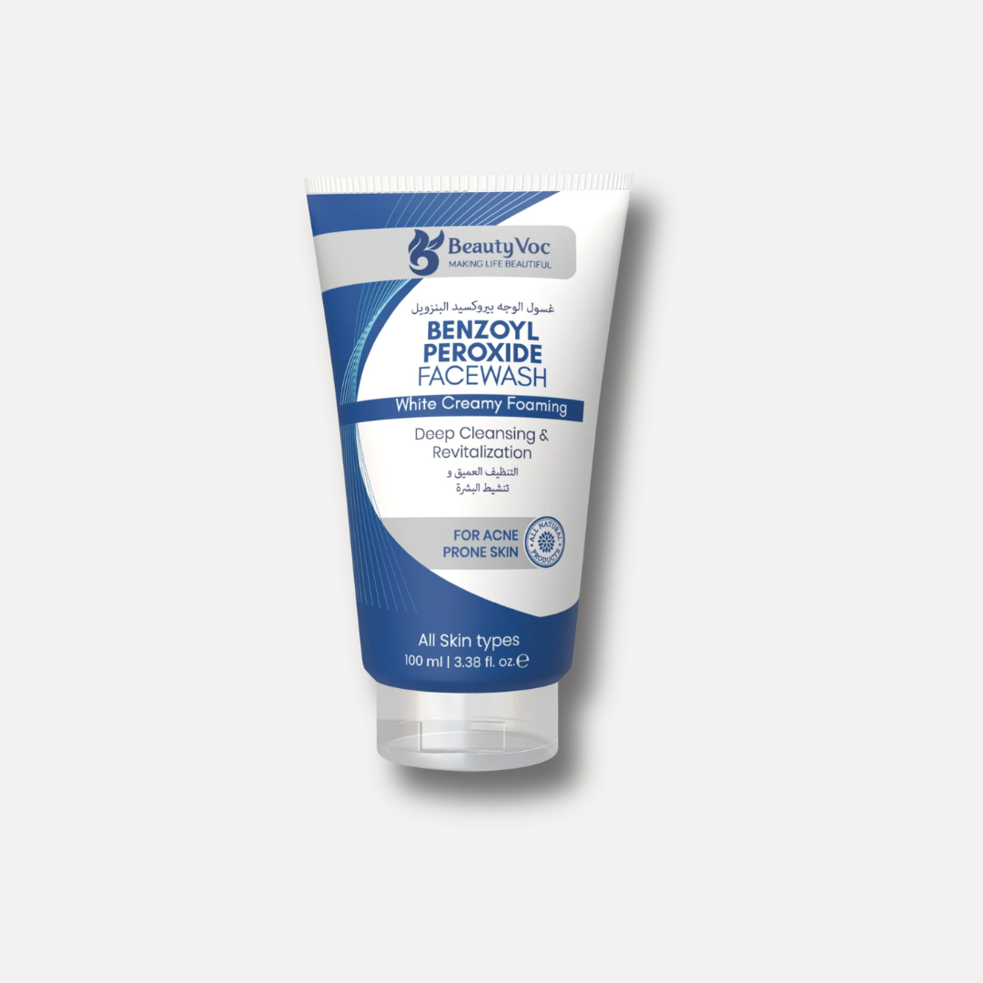 Benzoyl Peroxide Face Wash 100 ml - Anti acne treatment, Deep Cleanser for Pimples, Blackheads & Breakouts