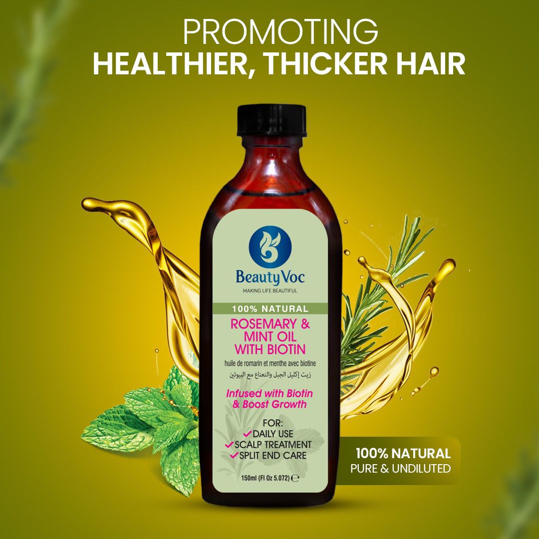 Rosemary Mint Oil with Biotin 150 ml | Hair Growth Booster & Anti Hair Fall Solution