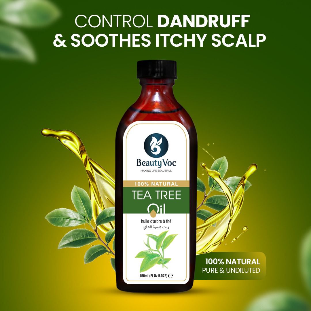 Pure Tea Tree Oil 150 ml | Undiluted Essential Oil for Hair, Skin & Aromatherapy