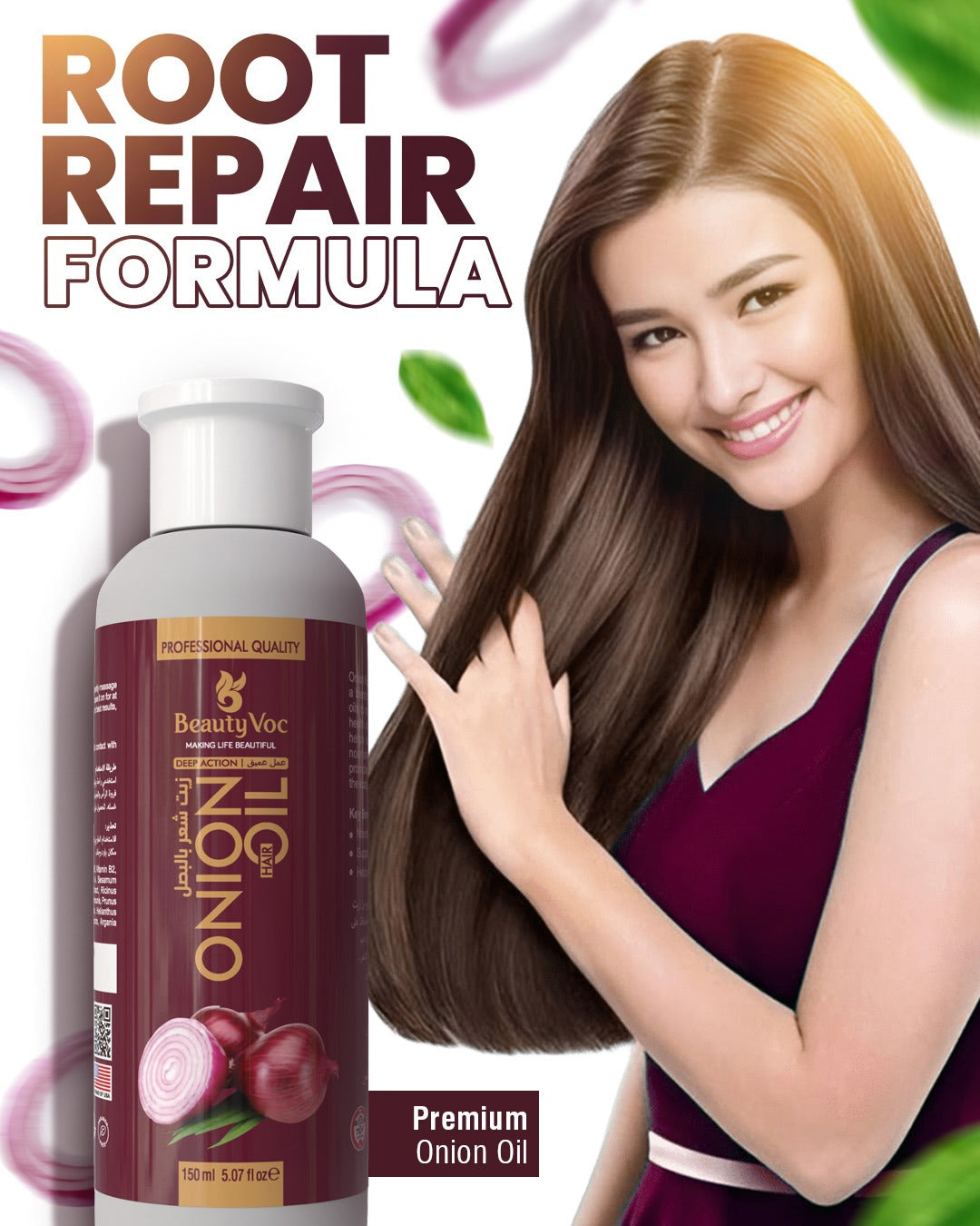 Premium Onion Hair Oil 150 ml | For Hair Growth | Anti Hair Fall | Increase Hair Volume | Heal Damaged Hair