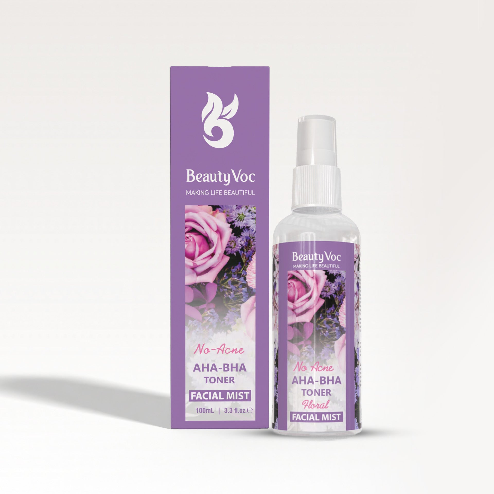 Anti acne Toner AHA + BHA 100 ml - Prevent Acne | Reduce wrinkles | Hydrates Skin