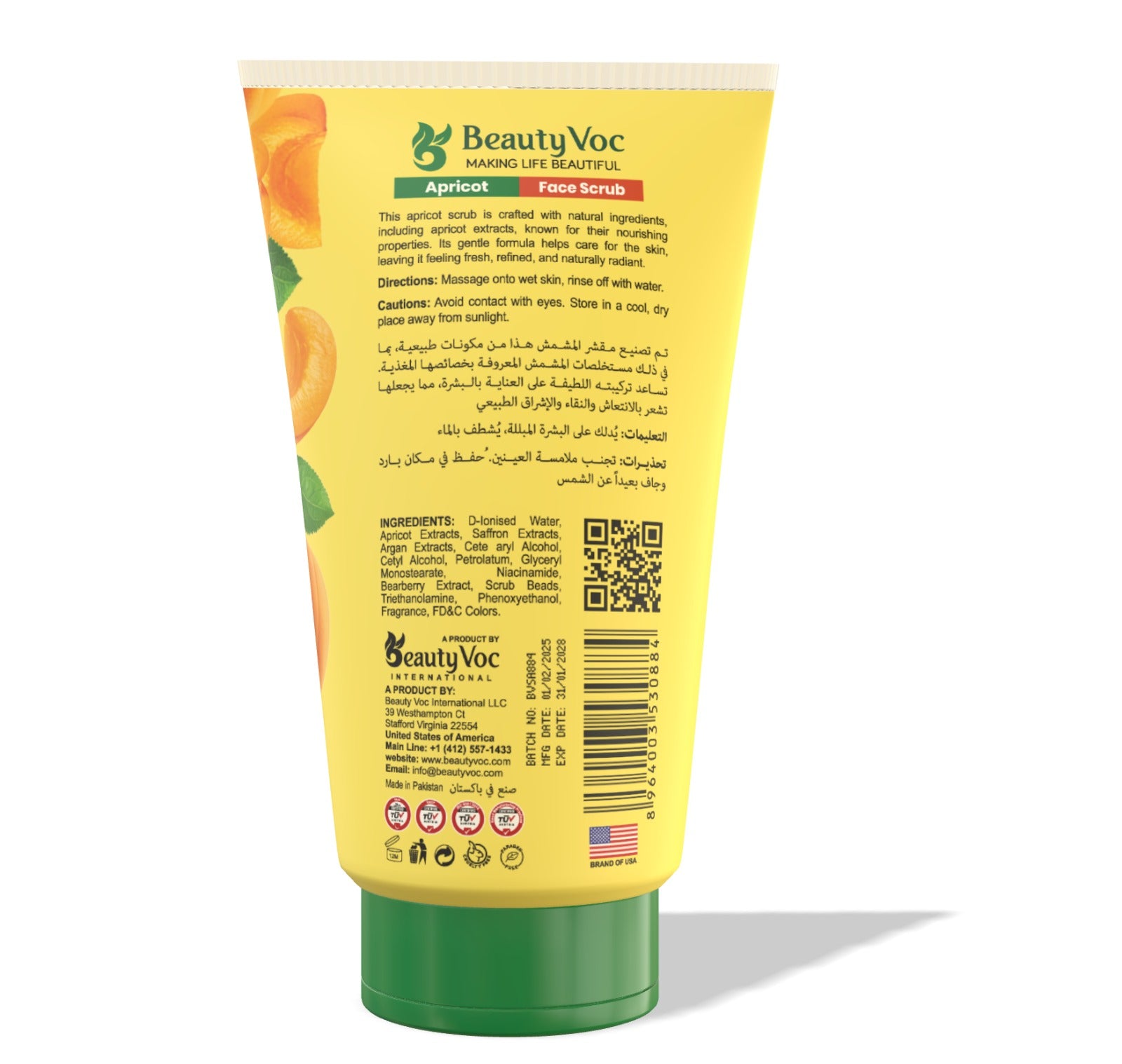 Apricot Scrub 150 ml - Natural Exfoliating Scrub for Clear, Radiant, and Smooth Skin