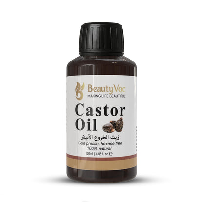 Jamaican Castor Oil 120 ml - Pure 100% | Cold-Pressed Oil for Hair Growth, Eyelashes, Eyebrows & Skin Moisturization