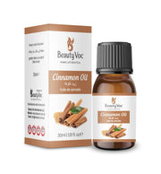BeautyVoc Cinnamon Oil 30ml | 100% Pure Cold Pressed | Antioxidant, Anti Inflammatory & Antimicrobial Oil | Regulate Blood Pressure and Mood | Skin & Hair Care