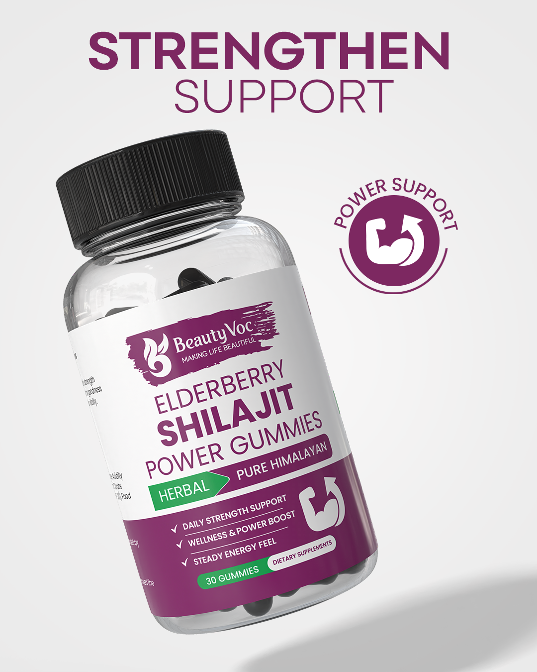 Elderberry Shilajit Gummies – Immune Support & Energy Boost Supplement