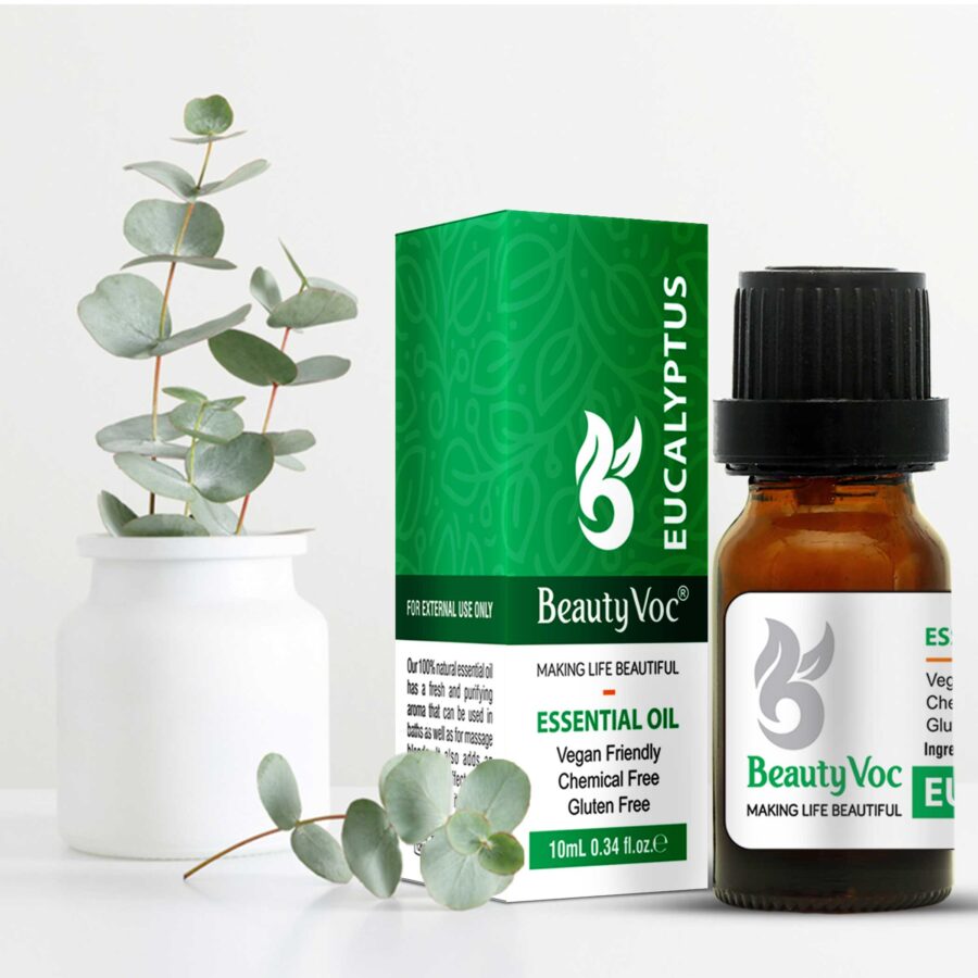 Pure Eucalyptus Oil 10 ml | Undiluted Essential Oil for Hair, Skin & Aromatherapy