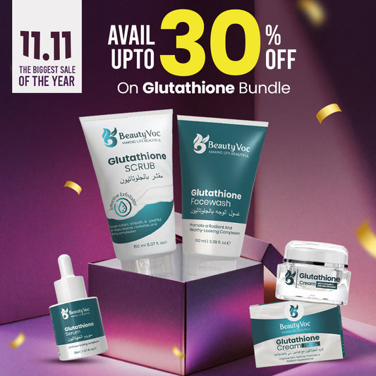 Glutathione Brightening Kit - Face Wash, Scrub, Serum, Cream | Complete Skincare Set for Radiant Skin