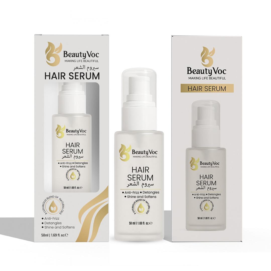 Hair Serum 50ml | Anti Frizz | Heat Protect Hair Serum | Detangles, Adds Shine & Softness | Promotes Hair Growth | Non-Greasy