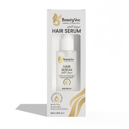 Hair Serum 50ml | Anti Frizz | Heat Protect Hair Serum | Detangles, Adds Shine & Softness | Promotes Hair Growth | Non-Greasy