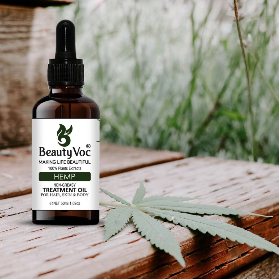 Hemp Treatment Oil 50 ml Pure 100% | Non-Greasy | Cold-Pressed Oil for Skin Hydration, Scalp Nourishment & Soothing Care