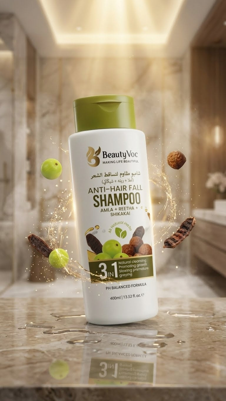 Anti Hair Fall Shampoo 400ml | With Amla, Reetha & Shikakai | Prevents Hair Fall & Premature Greying | Promotes Hair Growth | Herbal Hair Growth Shampoo