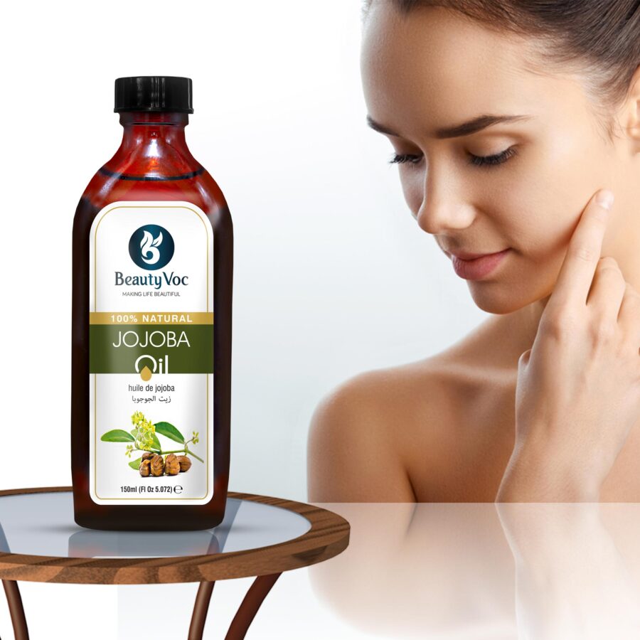 Jojoba Oil 150 ml Pure 100% Cold-Pressed - For Face, Hair, Skin & Nails | Non-Comedogenic & Fast Absorbing