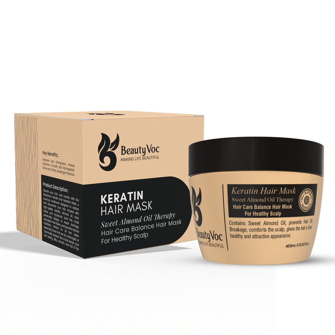 Keratin Hair Mask 400g - Frizz Control Hair Mask | Strengthen damaged hair