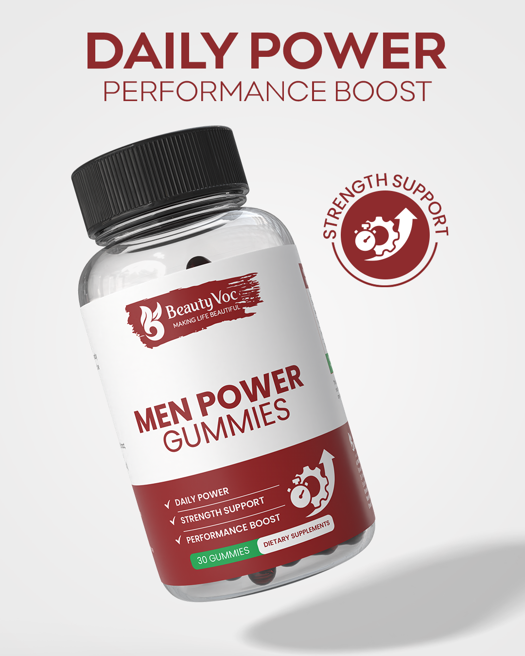 Men Power Gummies - Enhance Sexual Stamina | Boost Male Performance Supplement