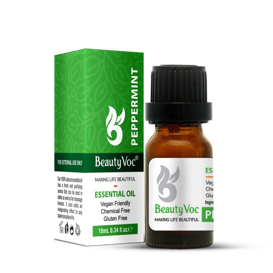 Pure Peppermint Oil 10 ml Undiluted 100% | For Hair, Skin & Aromatherapy | Refreshing & cooling essential oil