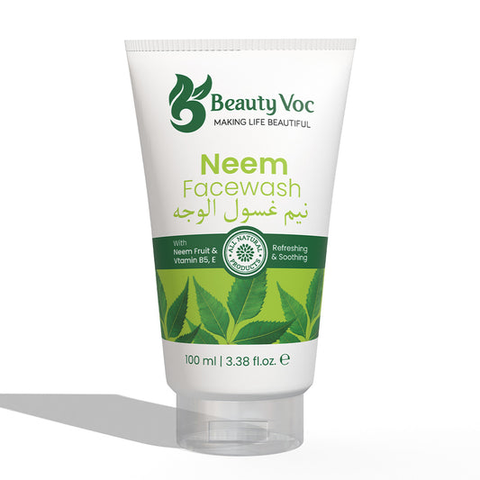 Neem Face Wash 100 ml | Anti-Acne, Oil Control, Gentle Cleanser with Aloe Vera & Vitamin B5