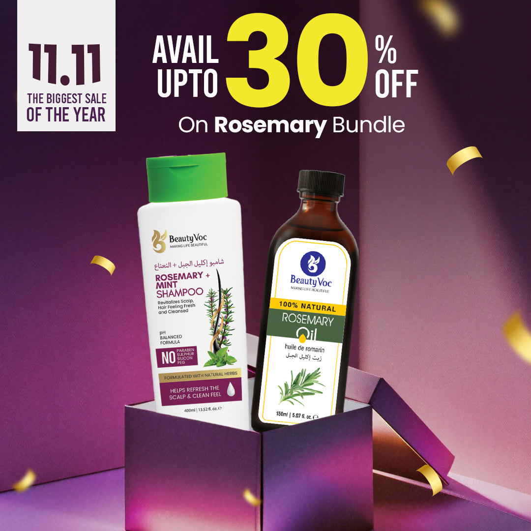 Pure Rosemary Oil and Rosemary Mint Sulphur-Free Shampoo bundle