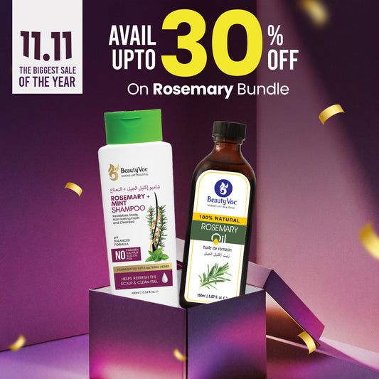 Pure Rosemary Oil and Rosemary Mint Sulphur-Free Shampoo bundle