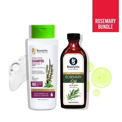 Pure Rosemary Oil and Rosemary Mint Sulphur-Free Shampoo bundle