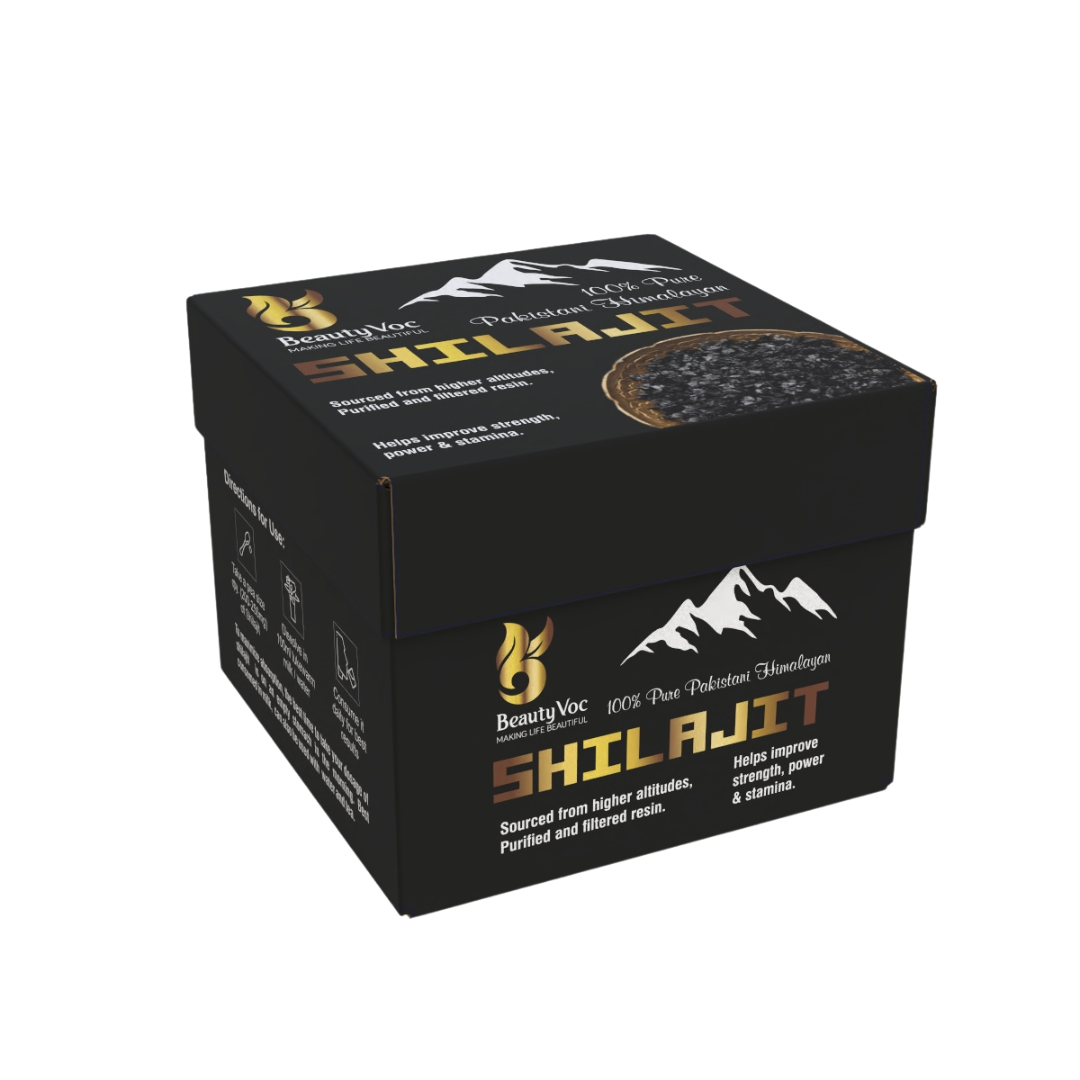 Beautyvoc Shilajit 30g – Pure Himalayan Resin with 73% Fulvic Acid | Boost Energy | Stamina & Wellness