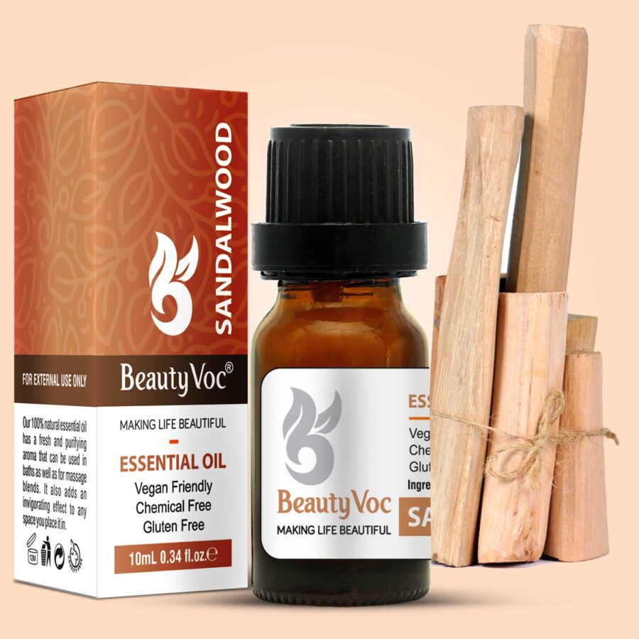 Sandalwood Oil 10 ml - Mood Booster | Sress Relief Natural Scent | Best for Dry Skin