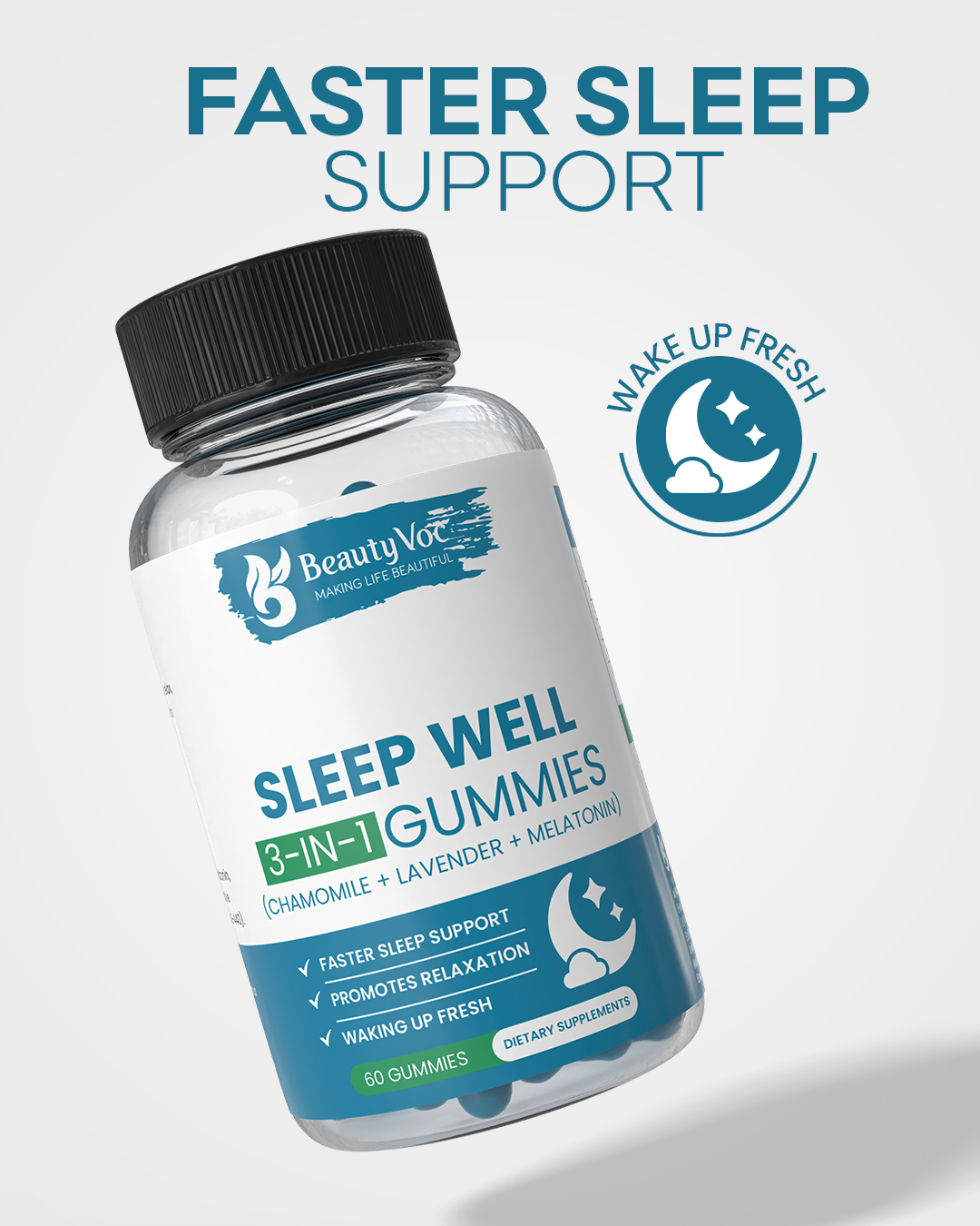 Sleep Well Gummies – Supports Deep & Restful Sleep | Calm Mind for Deep Sleep