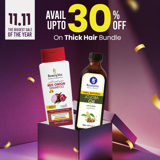 Thick Hair Bundle - Pure Jojoba Oil 150ml | Red Onion Shampoo 400ml