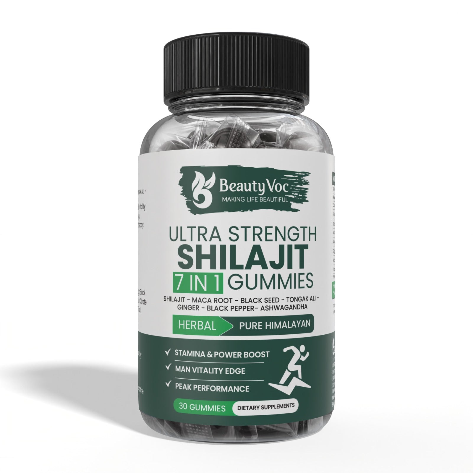 Beautyvoc Ultra Strength 7 Shilajit Gummies for Men – Stamina, Vitality & Male Performance