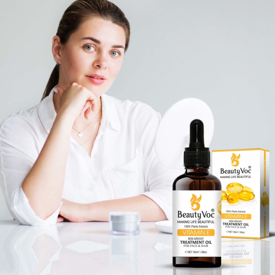 Vitamin E Treatment Oil 50 ml | Non-Greasy | Cold-Pressed Oil for Hair Repair, Skin Nourishment & Anti-Aging Care