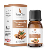BeautyVoc Cinnamon Oil 30ml | 100% Pure Cold Pressed | Antioxidant, Anti Inflammatory & Antimicrobial Oil | Regulate Blood Pressure and Mood | Skin & Hair Care