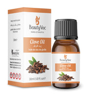 BeautyVoc Clove Oil 30ml | 100% Pure Cold Pressed | Natural Dental Pain Relief |Digestive Support, Stress Relief & Circulation Support | Antimicrobial Skin Care Oil
