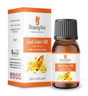BeautyVoc Cod Liver Oil 30ml | Rich in Omega-3 (EPA & DHA) with Vitamins A & D | Heart, Brain & Bone Support | Anti Inflammatory & Immune Health