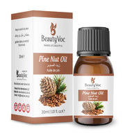 BeautyVoc Pine Nut Oil 30ml | 100% Pure Cold Pressed Oil | Skin Moisturizing, Hair Nourishment | Digestive Support, Soothe Reflux and Manage Appetite | Healthy Cooking & Cardiovascular Support