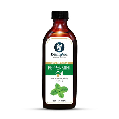 Pure Peppermint Oil 150 ml Undiluted 100% | For Hair, Skin & Aromatherapy | Refreshing & cooling essential oil