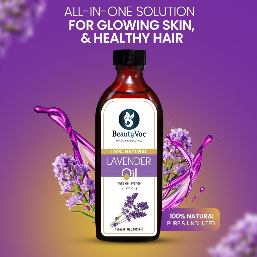 Pure Lavender Oil 150 ml Undiluted 100% | For Skin, Hair & Aromatherapy