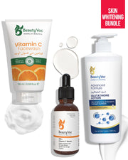Dull Skin Solution Bundle - Vitamin C Facewash 100 ml | Vitamin C Serum 30ml | Glutathione Lotion 400ml